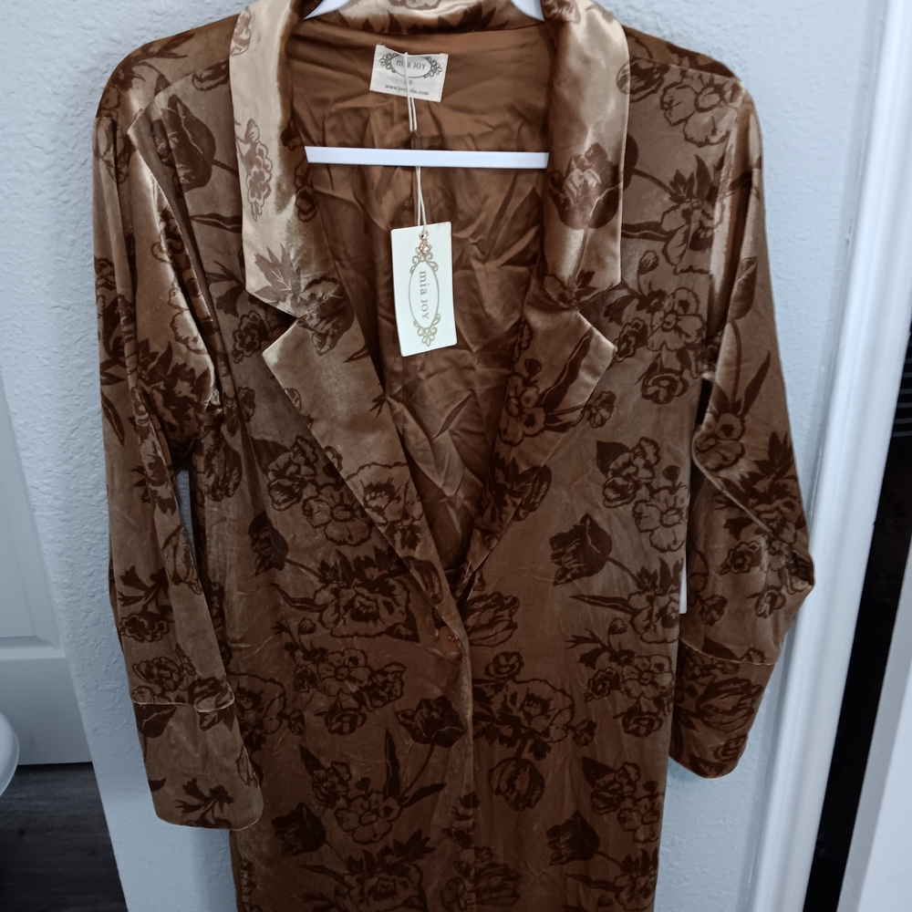 Joyfolie Mia Joy Gold Velvet Jacket